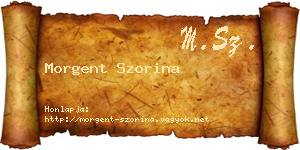 Morgent Szorina névjegykártya